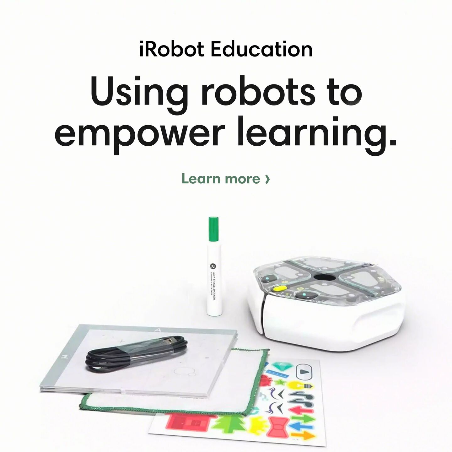 iRobot Education | Using robots to empower learning | Learn more | Root RT1 with accessories